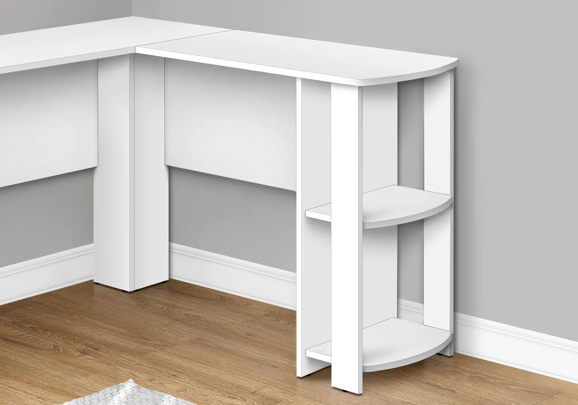 White Corner Office Desk-4