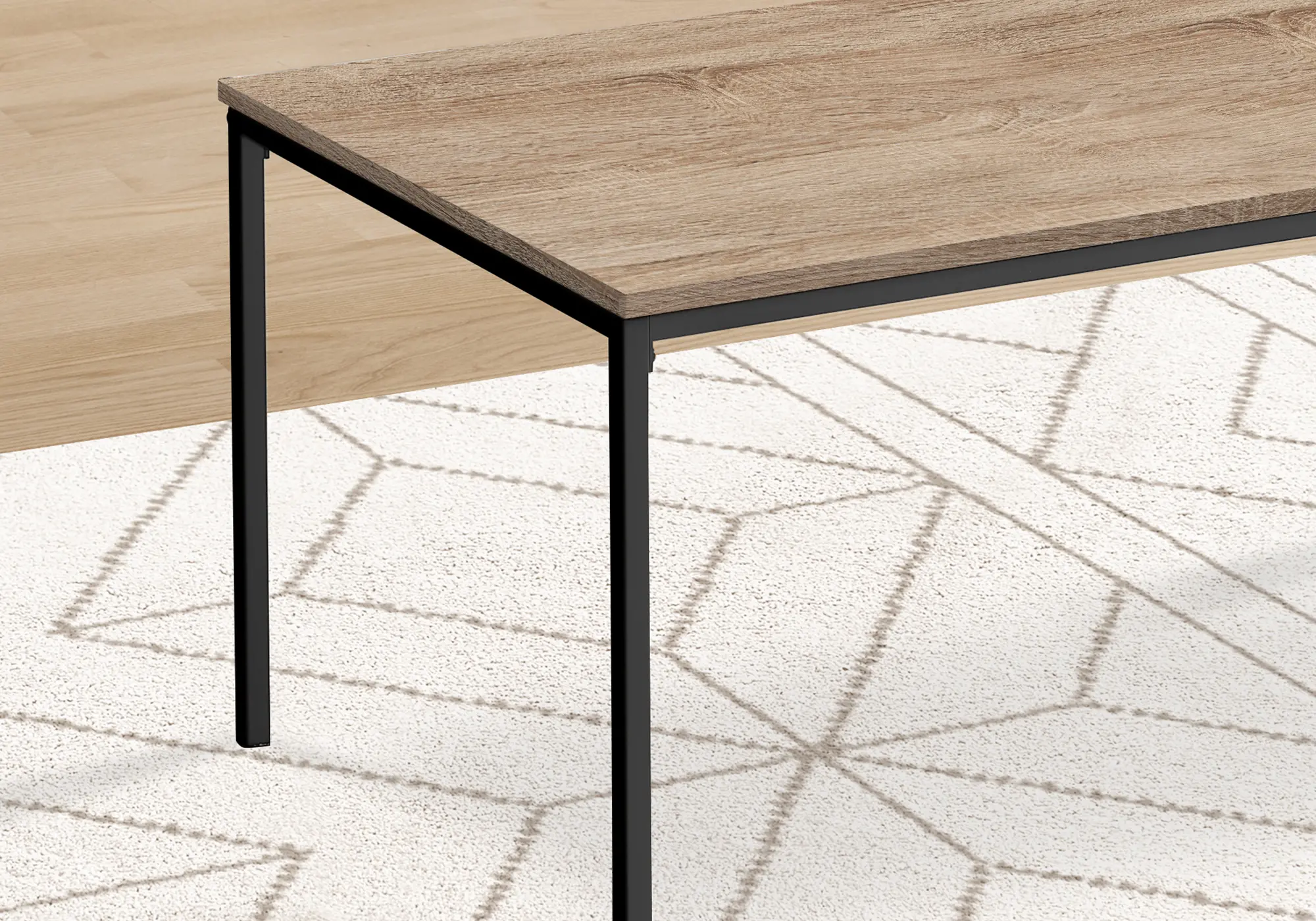 Carly Taupe and Black 3 Piece Living Room Table Set-2