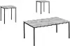 Carly Gray and Black Tables, Set of 3