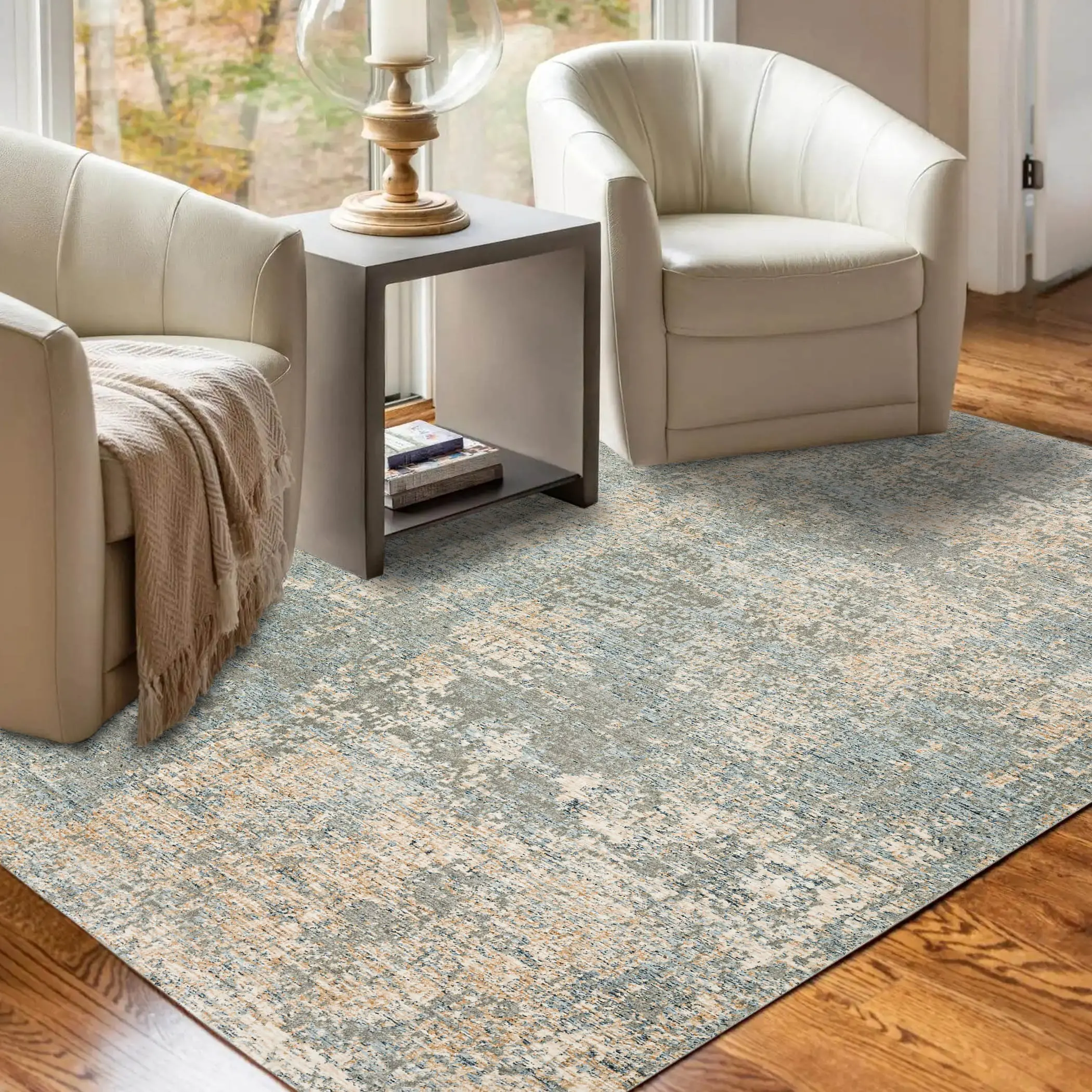 RG6GN5X8 Regal 5 x 8 Granite Gray Area Rug-3