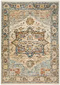BE2RW8X10 Bergama 8 x 10 Riverview Blue Area Rug