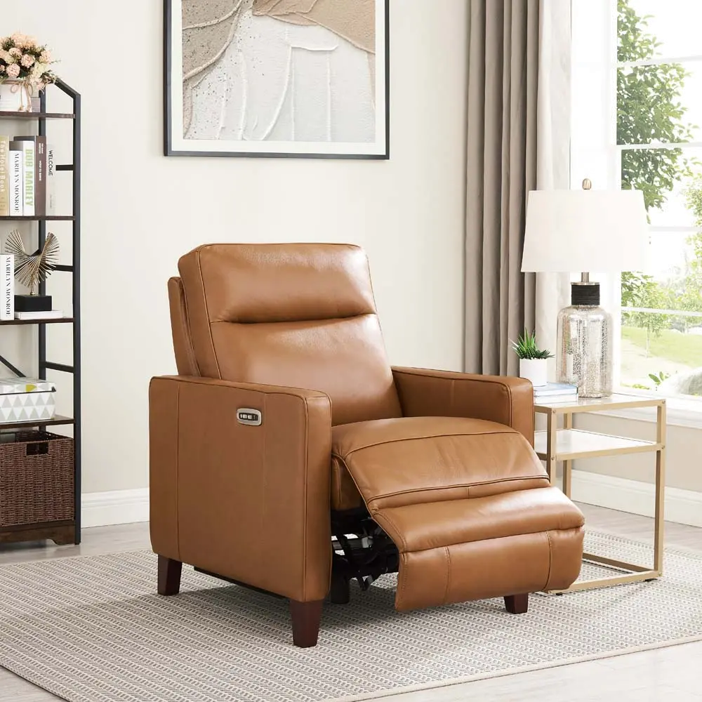 Havana Cognac Brown Zero Gravity Power Recliner-2