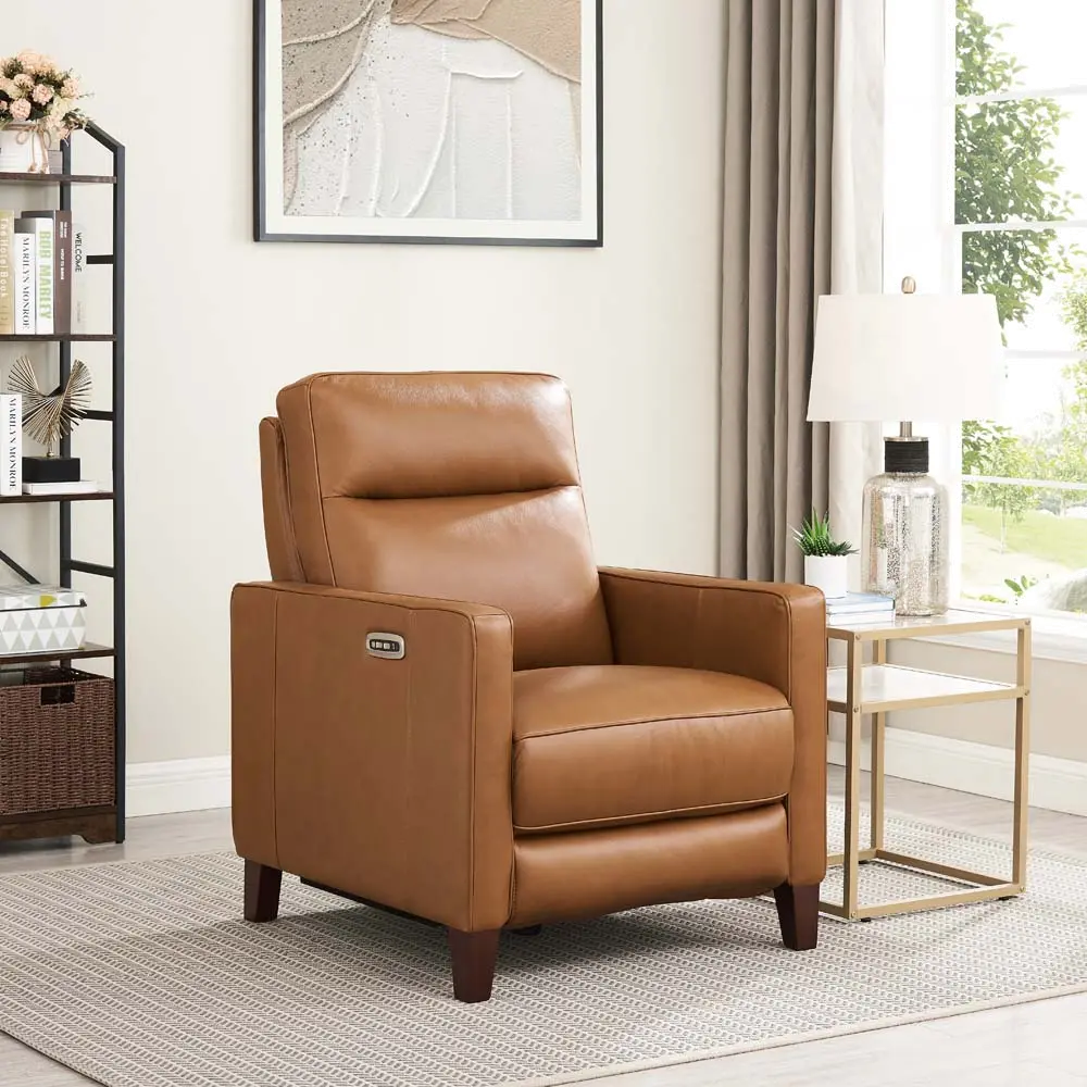 Havana Cognac Brown Zero Gravity Power Recliner-4