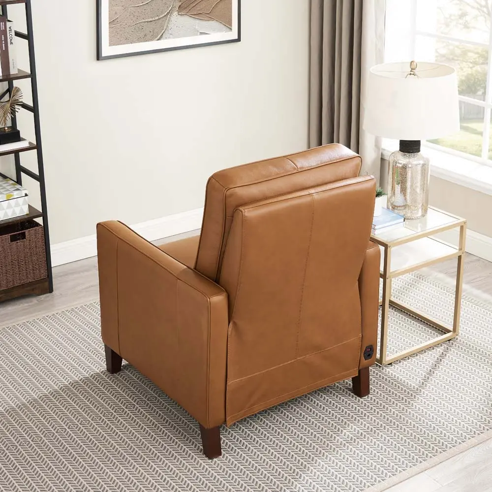 Havana Cognac Brown Zero Gravity Power Recliner-6