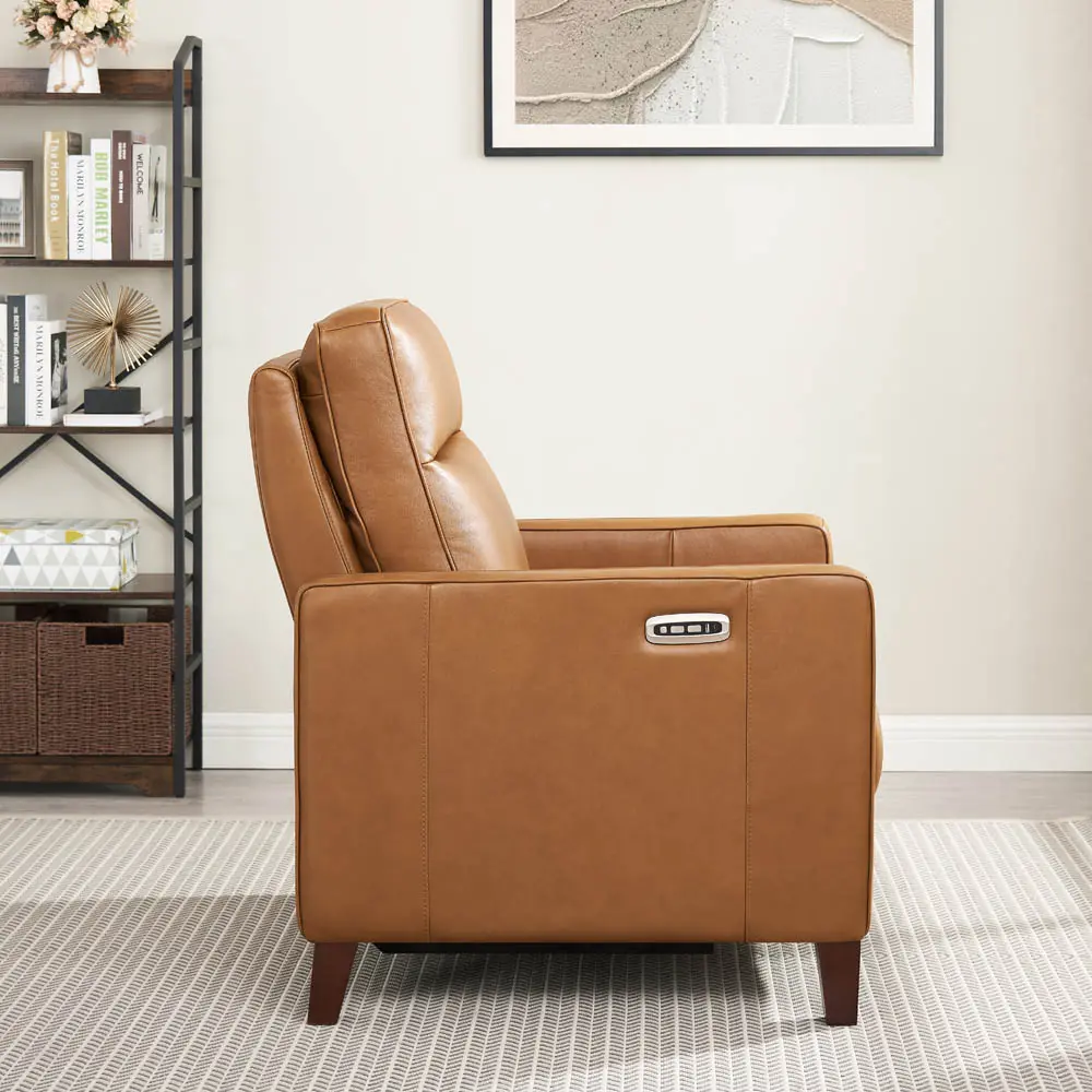 Havana Cognac Brown Zero Gravity Power Recliner-7