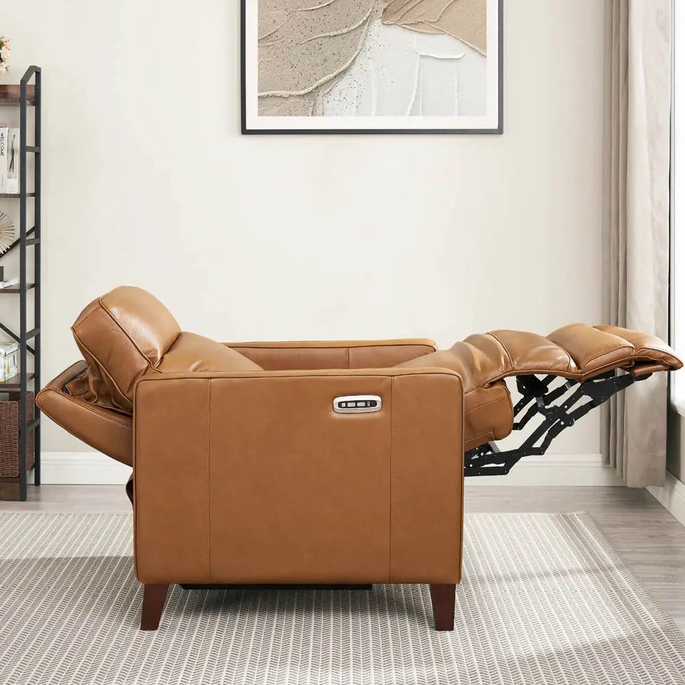 Havana Cognac Brown Zero Gravity Power Recliner-8