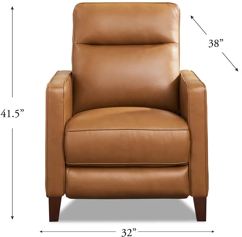 Havana Cognac Brown Zero Gravity Power Recliner-3