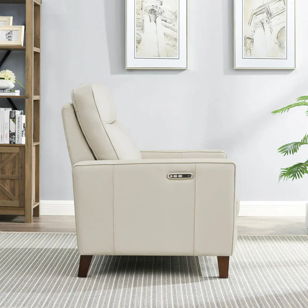 Havana Vanilla White Zero Gravity Power Recliner-7