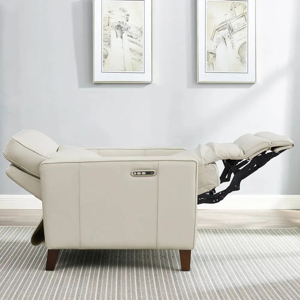 Havana Vanilla White Zero Gravity Power Recliner-8