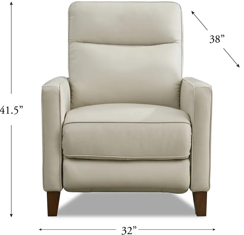 Havana Vanilla White Zero Gravity Power Recliner-3