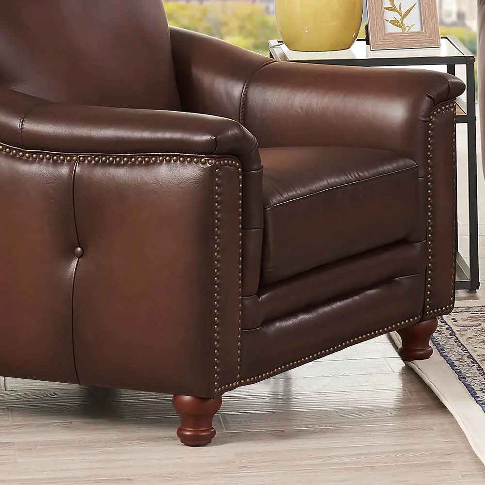 Billingham Caramel Brown Leather Chair-5