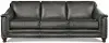 Billingham Ash Gray Leather Sofa