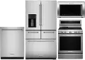 KIT-4PC-S/S-706-GAS KitchenAid 4-Piece Gas Kitchen Appliance Package - Stainless Steel