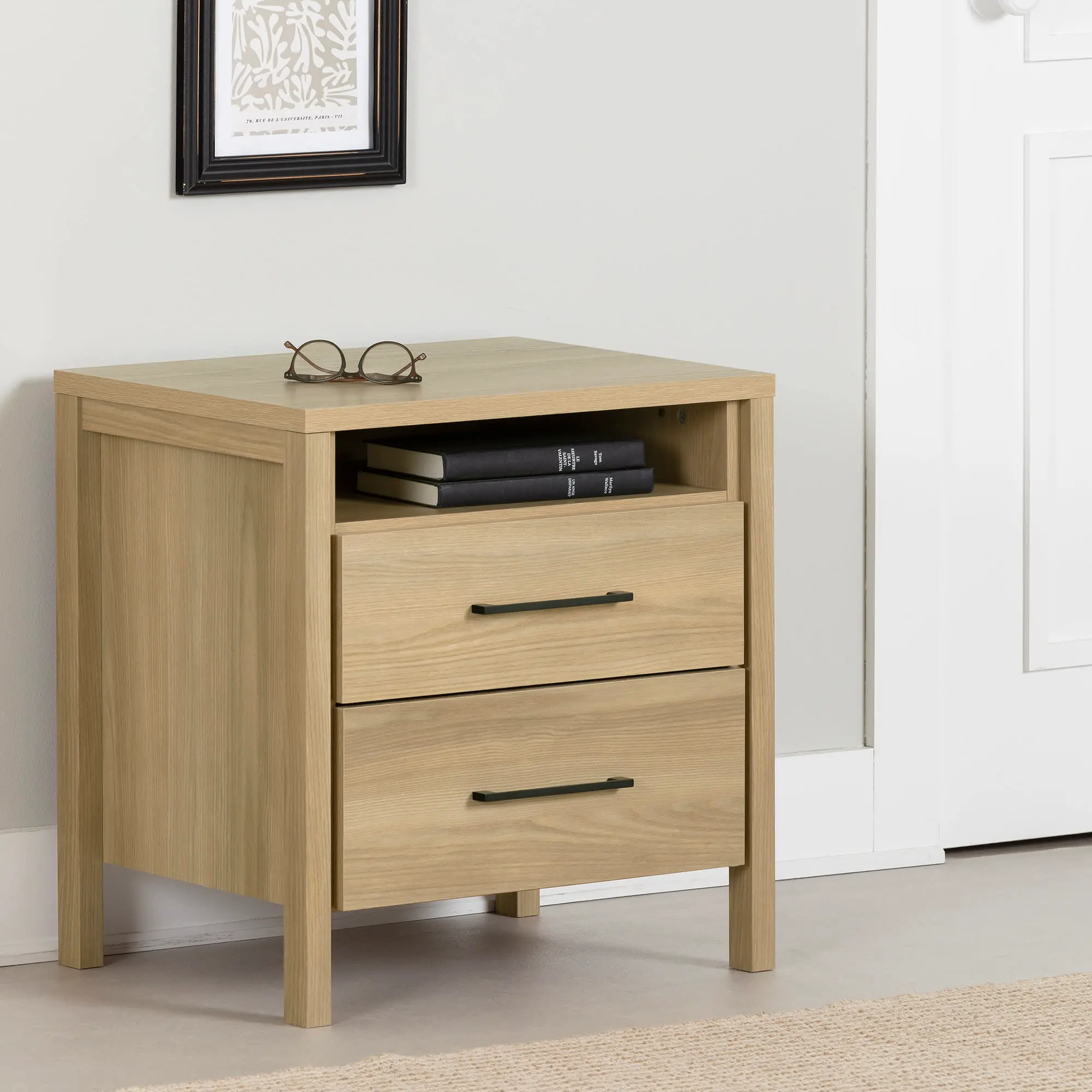 15639 Gravity Natural 2-Drawer Nightstand - South Shore-2