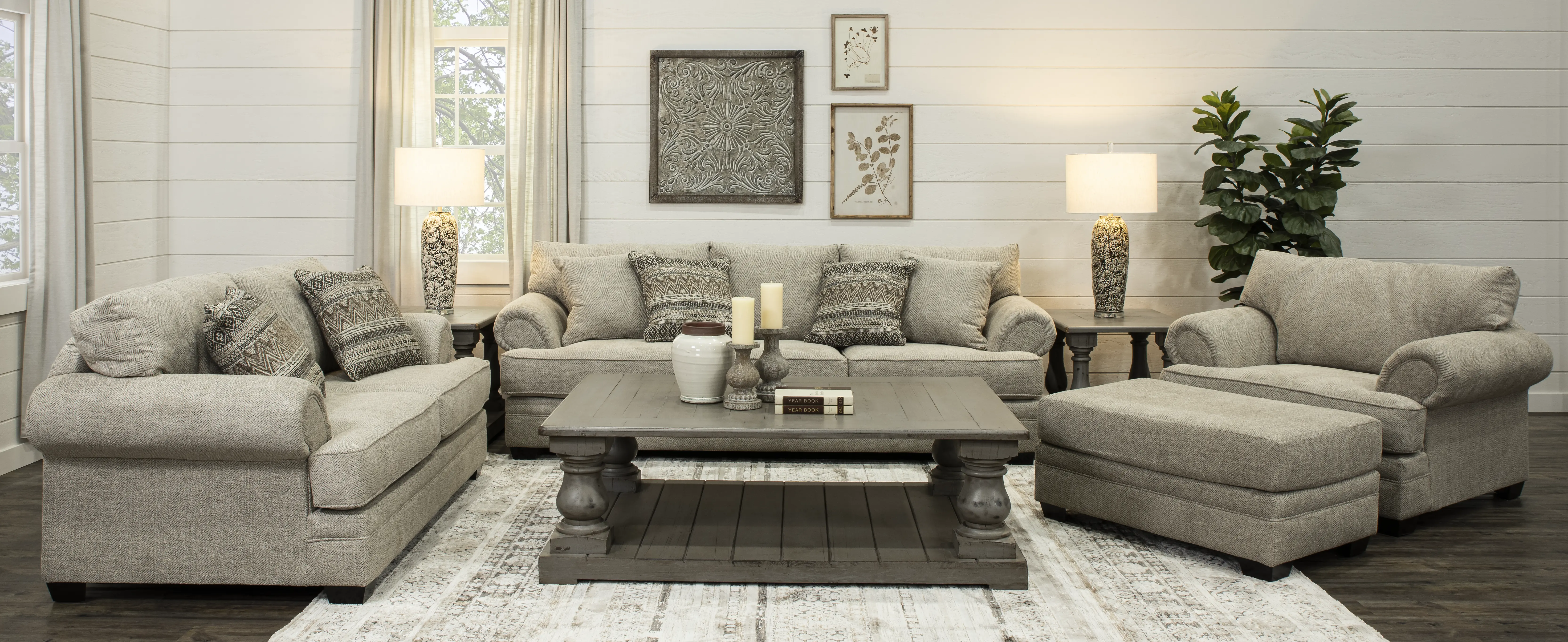 McCall Hemp Beige Ottoman-2