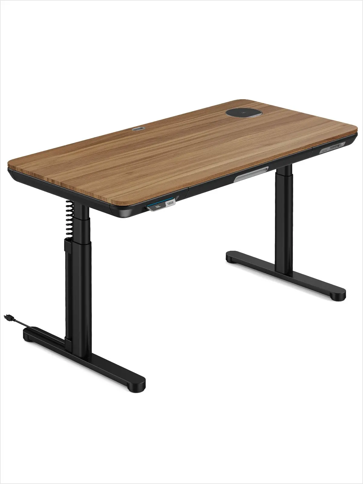 ErgoFx Adjustable Height Standing Desk With Walnut Desktop-1