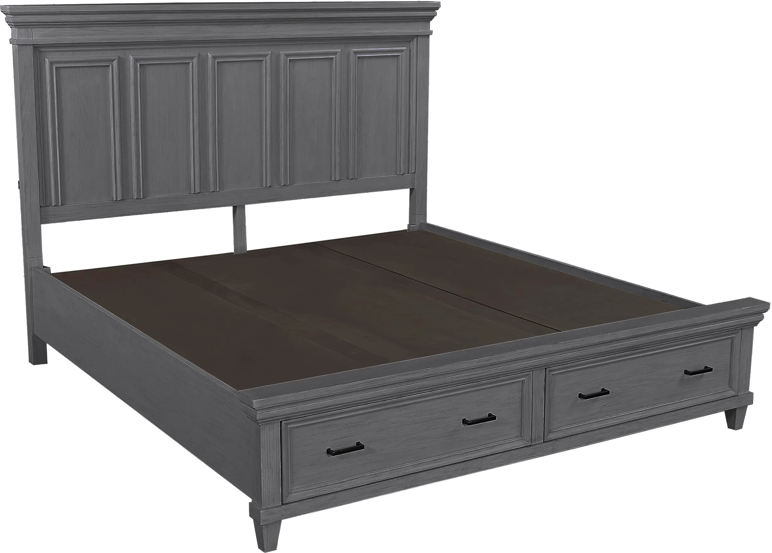 Carmen Slat Gray King Storage Bed-3