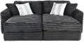 Caspian Dark Gray 2 Piece Double Cuddler Chaise