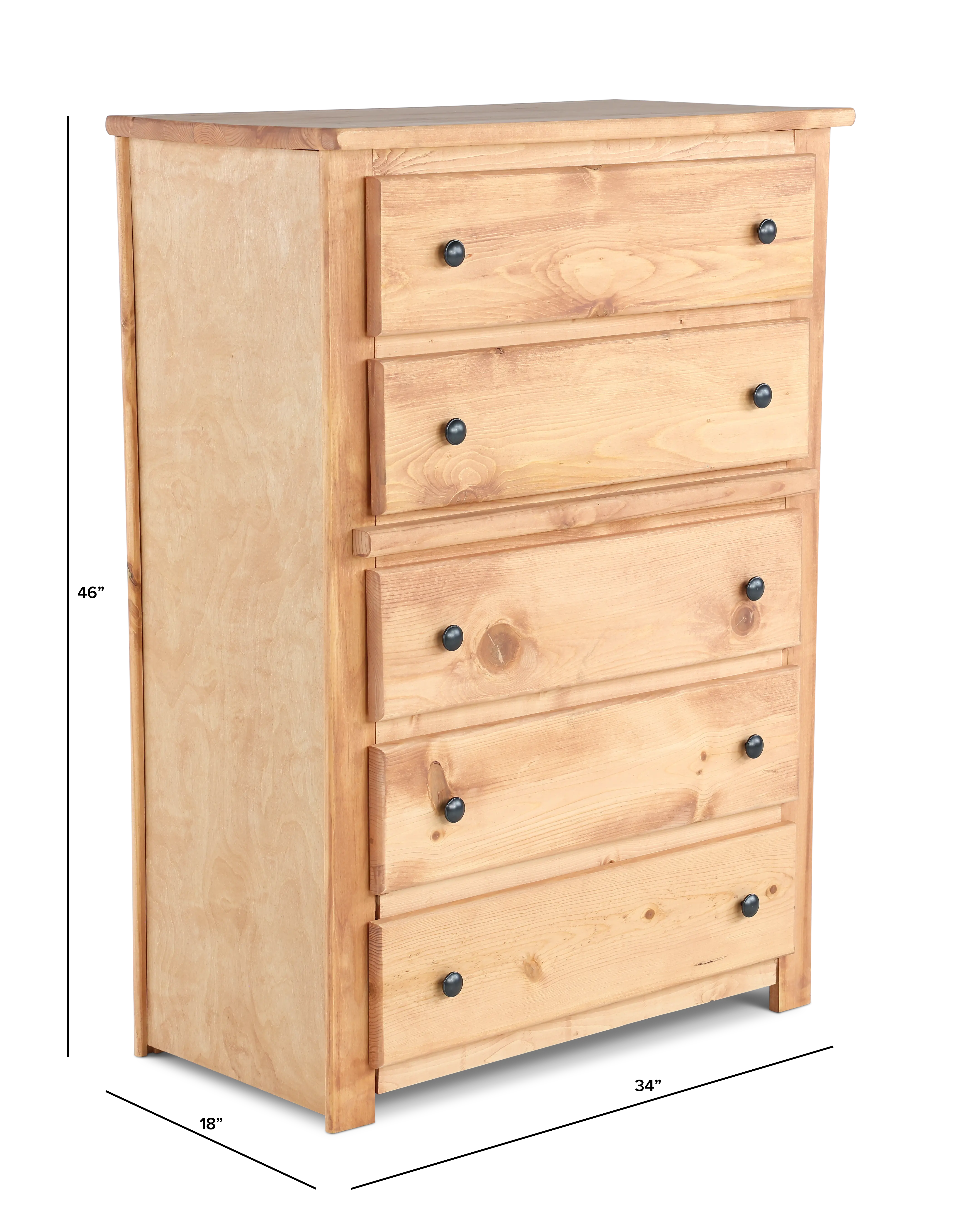 Dakota Honey Chest of Drawers-3
