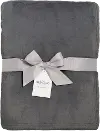 AP102/CHARCOAL-THROW Ultra Soft Charcoal Faux Fur Throw Blanket