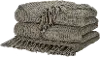 ZH225/GREY-THROW Mina Gray Waffle Weave Throw Blanket