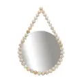 36 Wood Beaded Wall Mirror