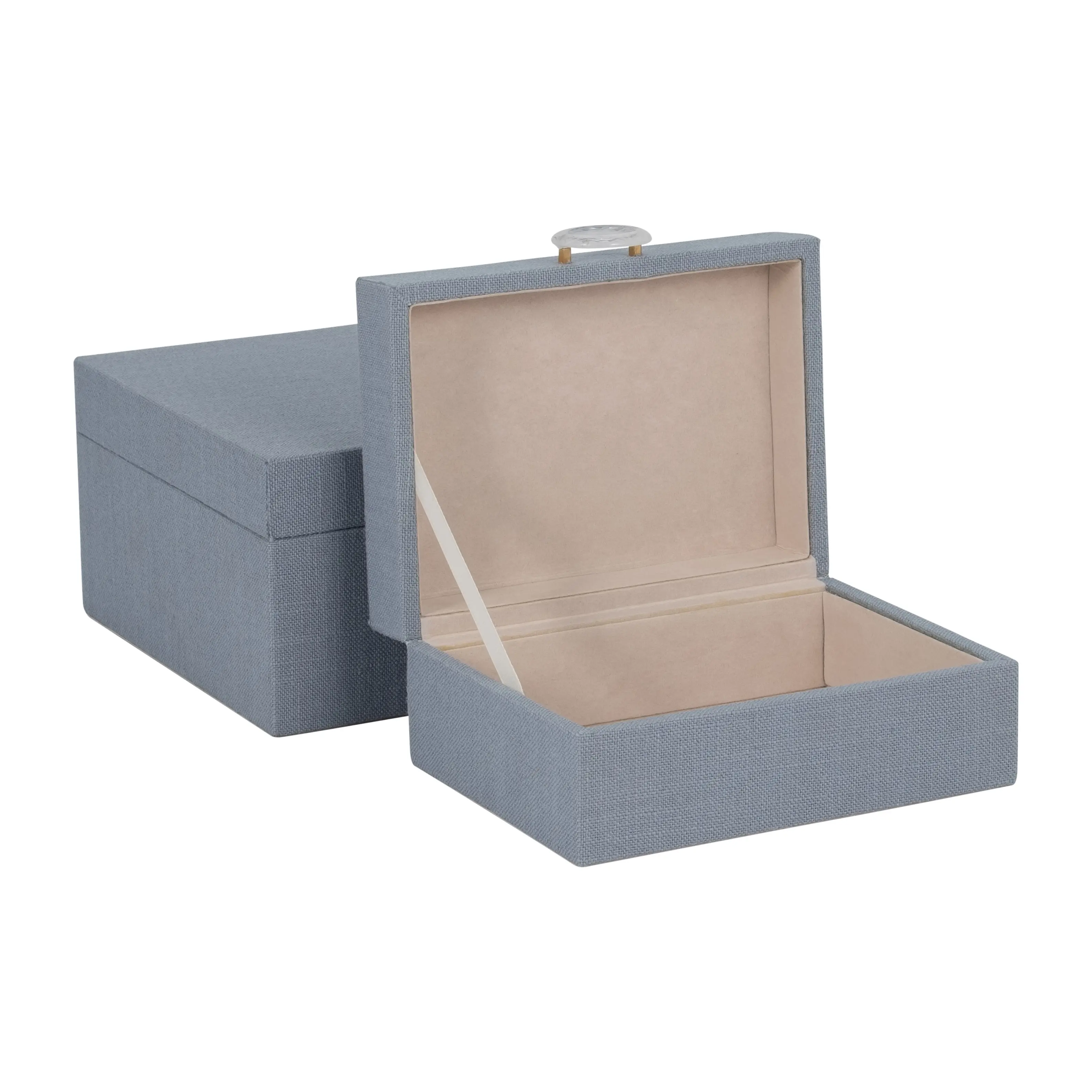 Small Blue Denim Box with Ring-2