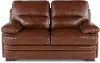 David Brown Leather Loveseat