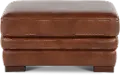 David Brown Leather Ottoman