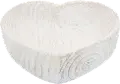 Small White Wood Heart Bowl