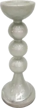 18 Bubbly White Candle Holder