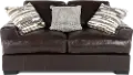 BIDLOV Bodie Chocolate Brown Leather-Match Loveseat