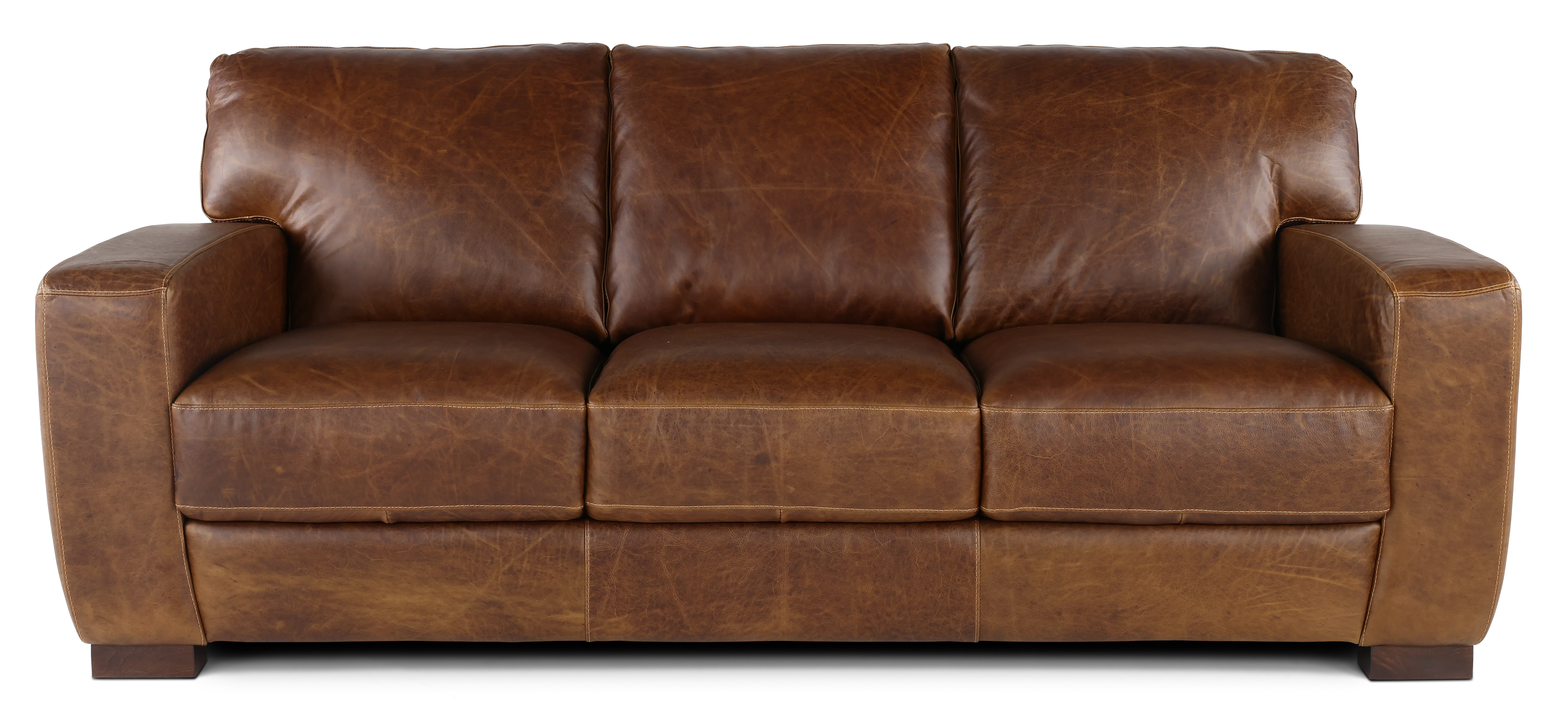 Dakota Brown Leather Sofa-4