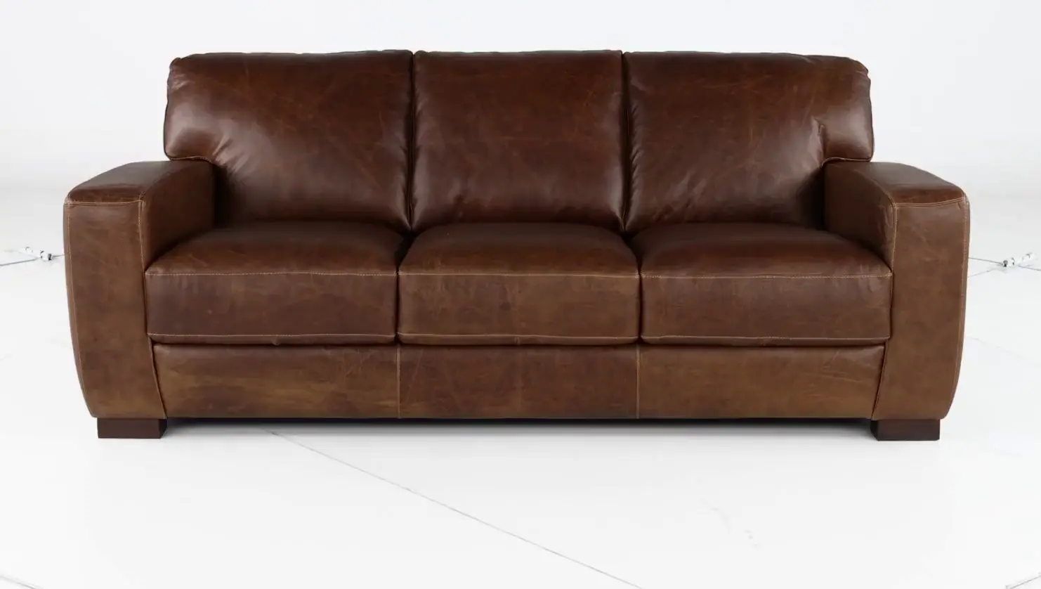 Dakota Brown Leather Sofa-8