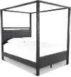 Boho Sandstone Black Queen Canopy Bed
