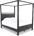 Boho Sandstone Black Queen Canopy Bed