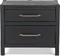 Boho Black Nightstand