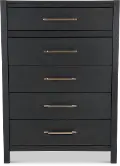 Boho Black Chest of Drawers