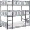 Oakley Gray Triple Twin Bunk Bed