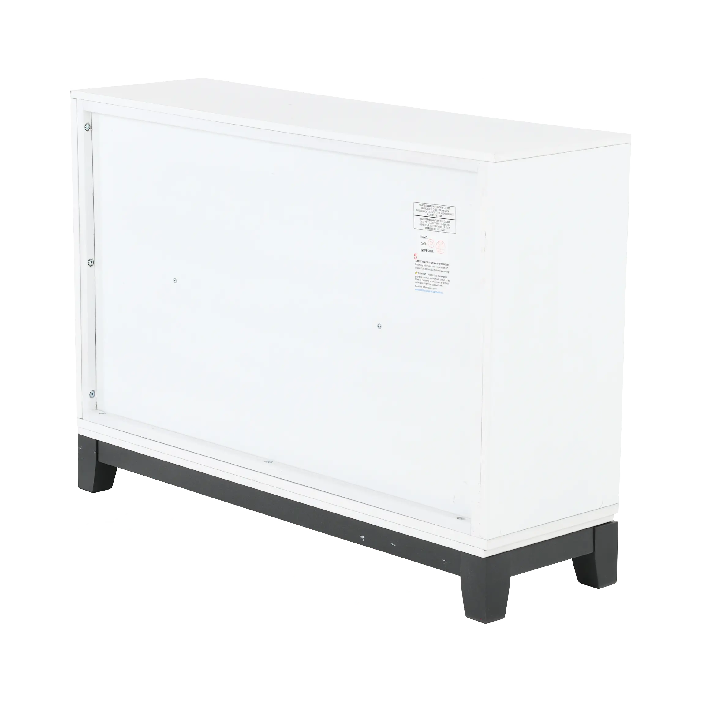 Jordan White 4-Shelf Bookcase-5