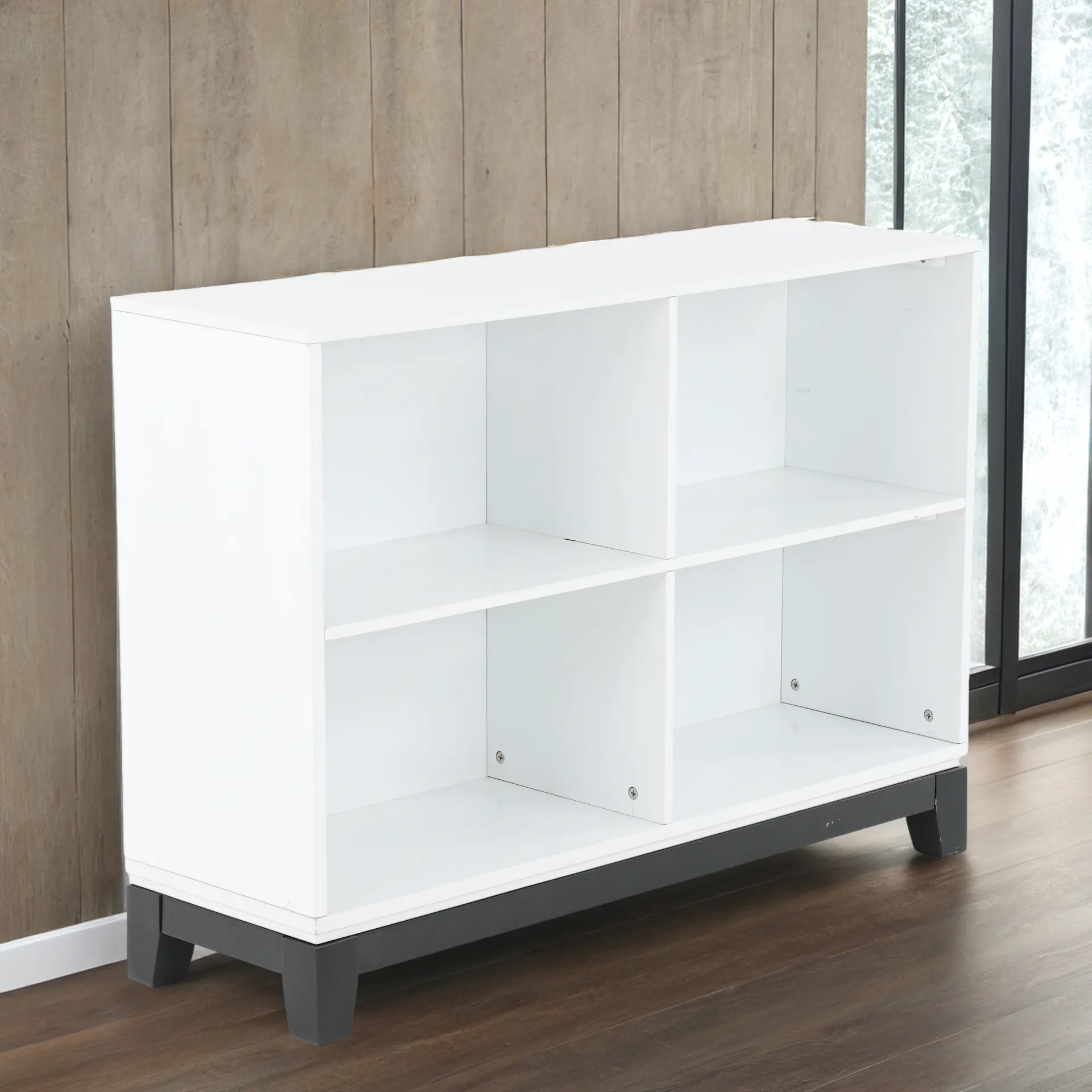 Jordan White 4-Shelf Bookcase-7