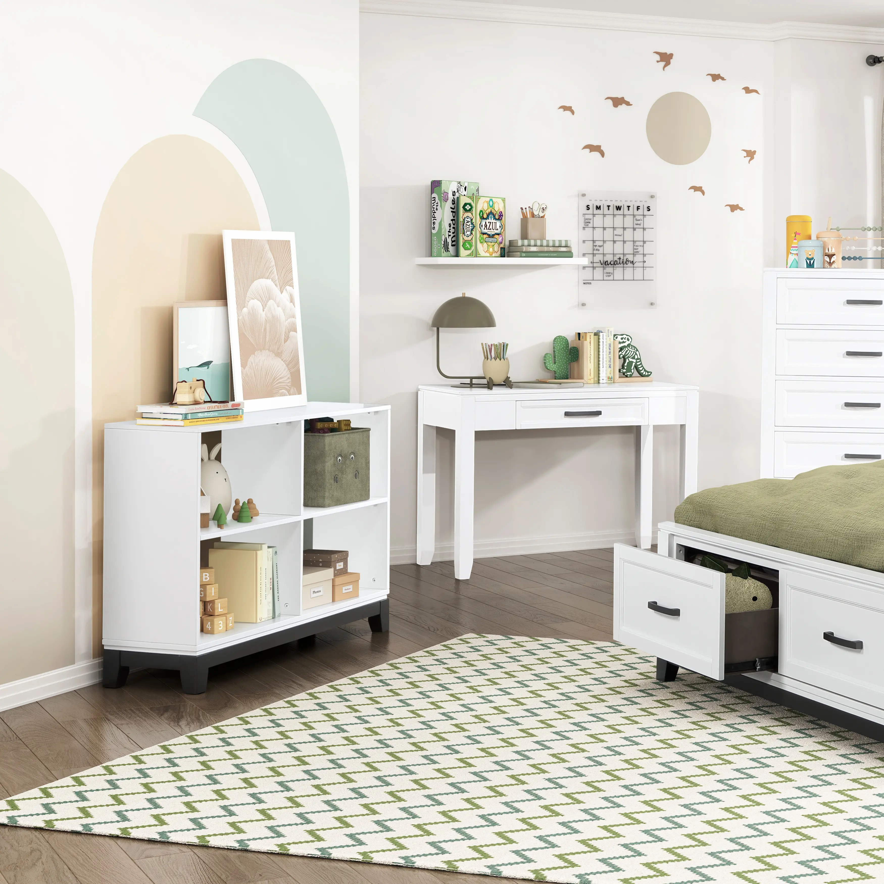 Jordan White Writing Desk-5