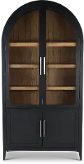 Flynn Black Arched Cabinet