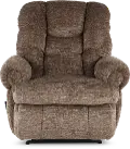King Comfort Camel Brown Big and Tall Recliner