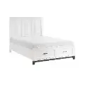 Jordan White Twin Storage Bed