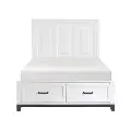 Jordan White Full Storage Bed