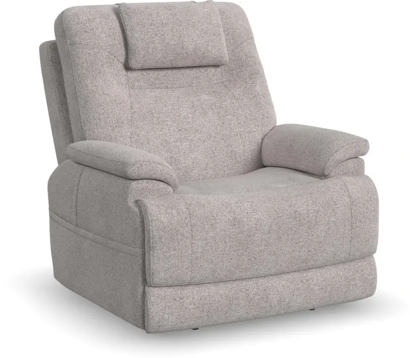 Zecliner Dove Gray Power Recliner with Power Lift