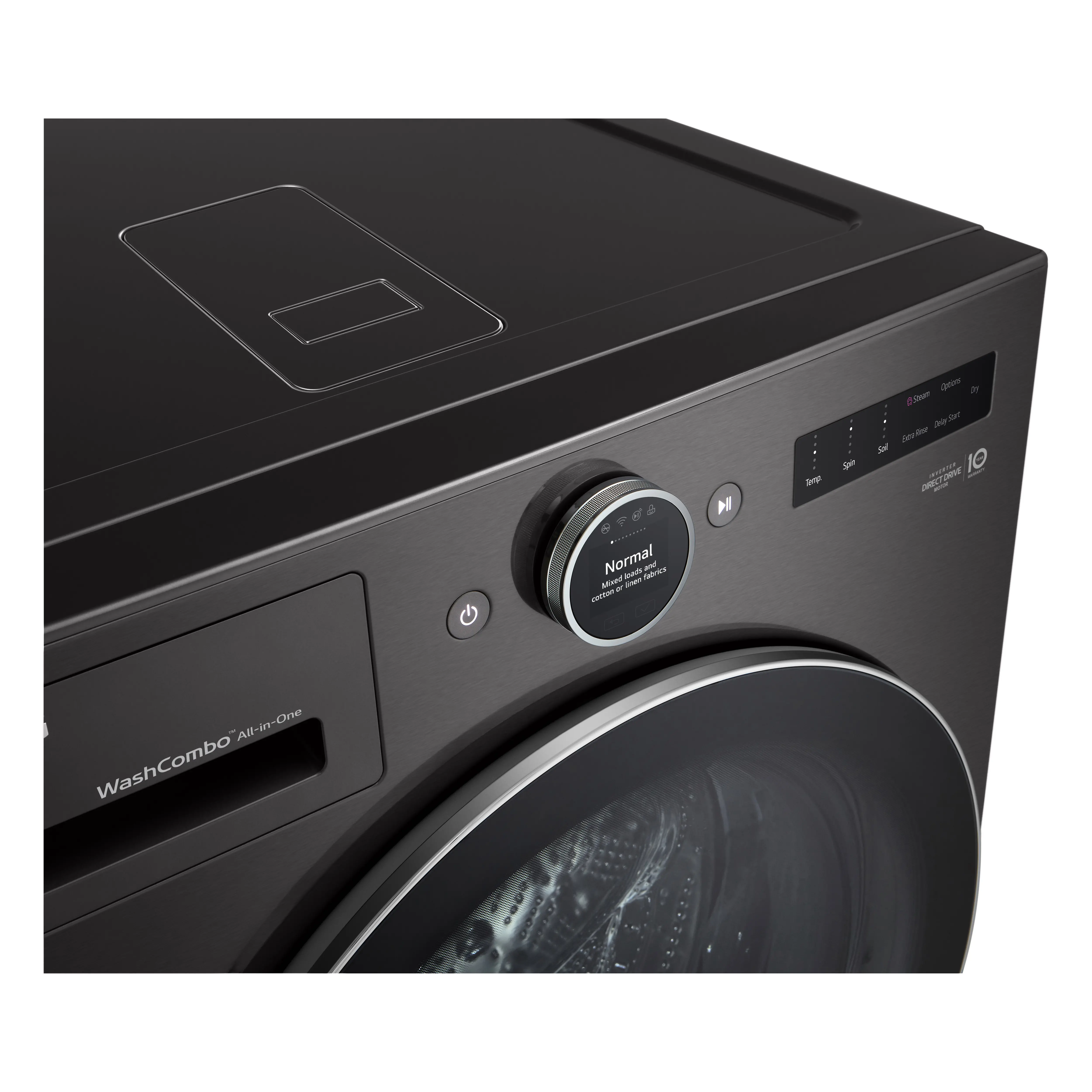WM6998HBA LG 5.0 Cu Ft WashCombo™ All-in-One Washer-Dryer Combo - Black Steel-14