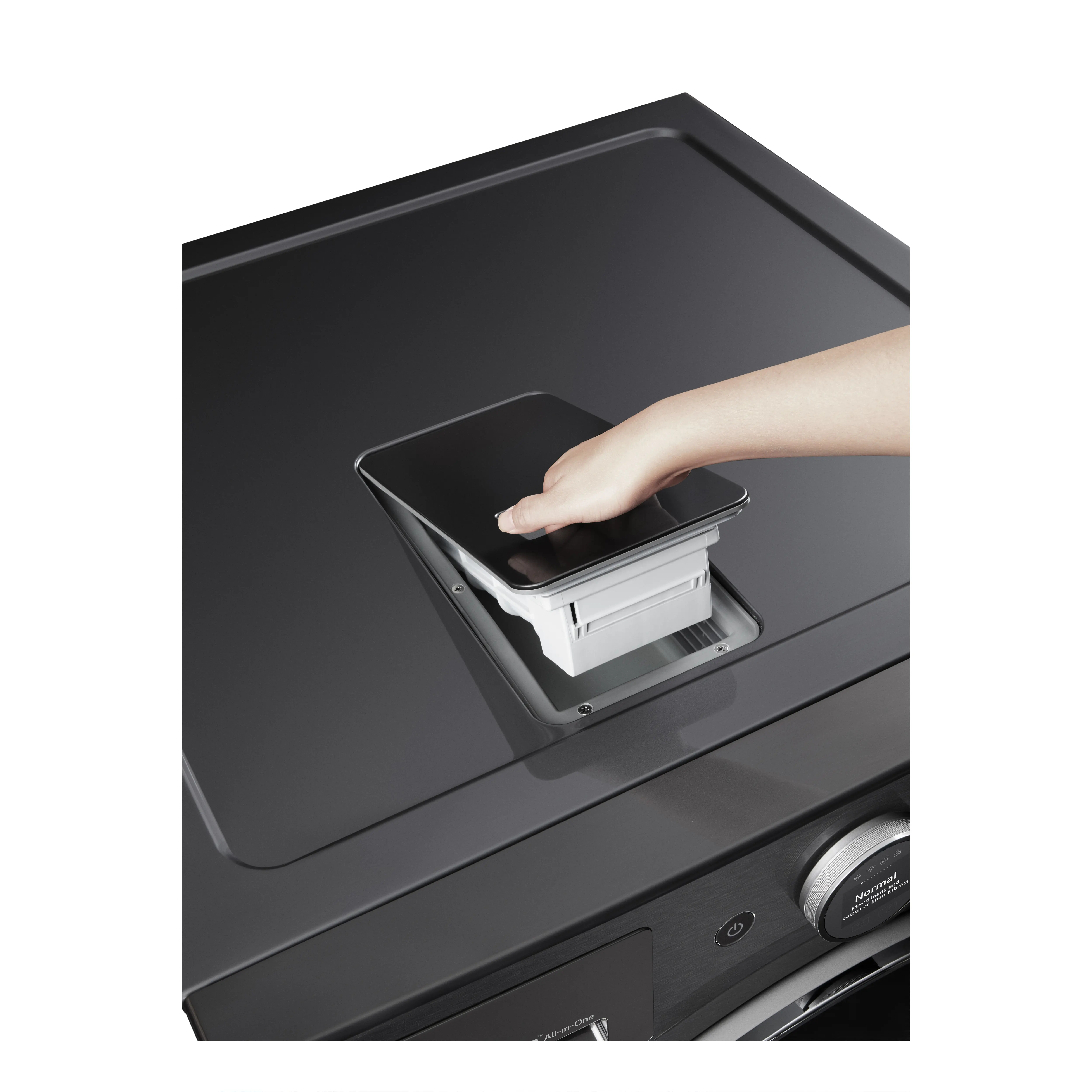 WM6998HBA LG 5.0 Cu Ft WashCombo™ All-in-One Washer-Dryer Combo - Black Steel-15