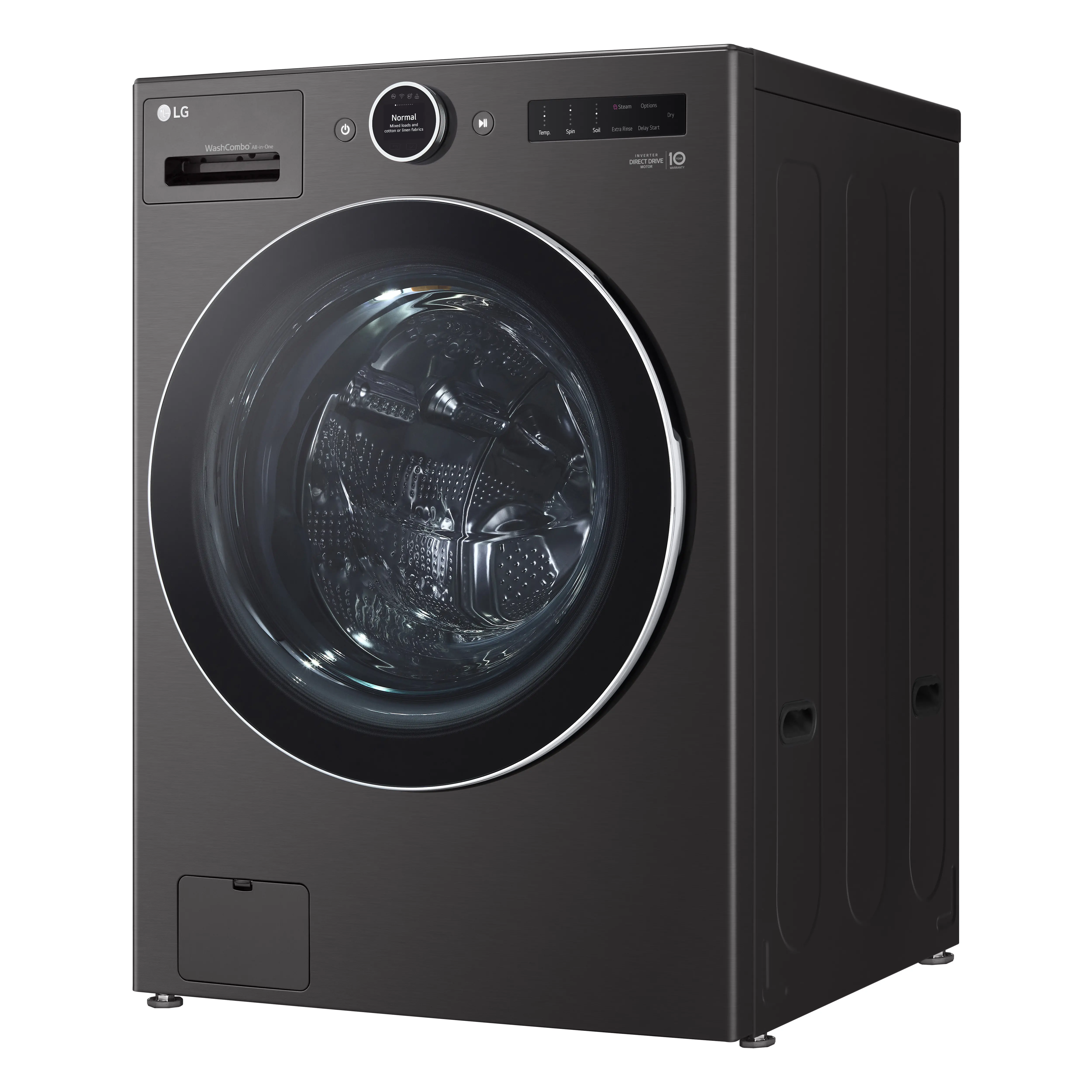 WM6998HBA LG 5.0 Cu Ft WashCombo™ All-in-One Washer-Dryer Combo - Black Steel-16